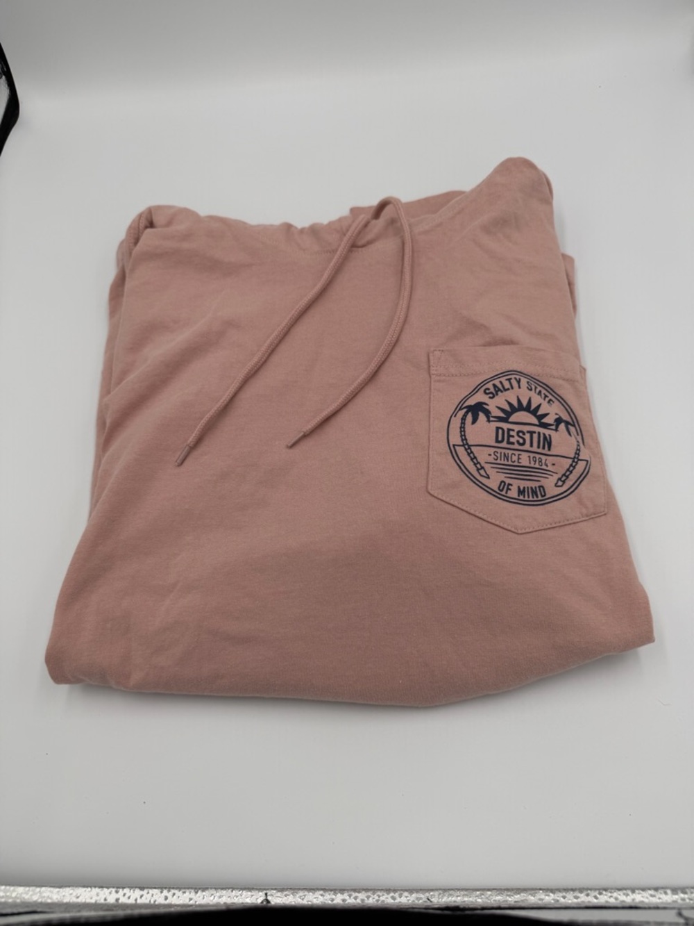 Style Link Miami Dusty Rose Long Sleeve Tee with Pocket Graphic